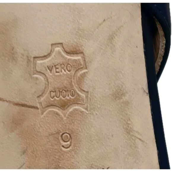 Tory Burch Penelope CapToe Slingback Pump Women's Shoes Size 9 Black Blue - Picture 12 of 12